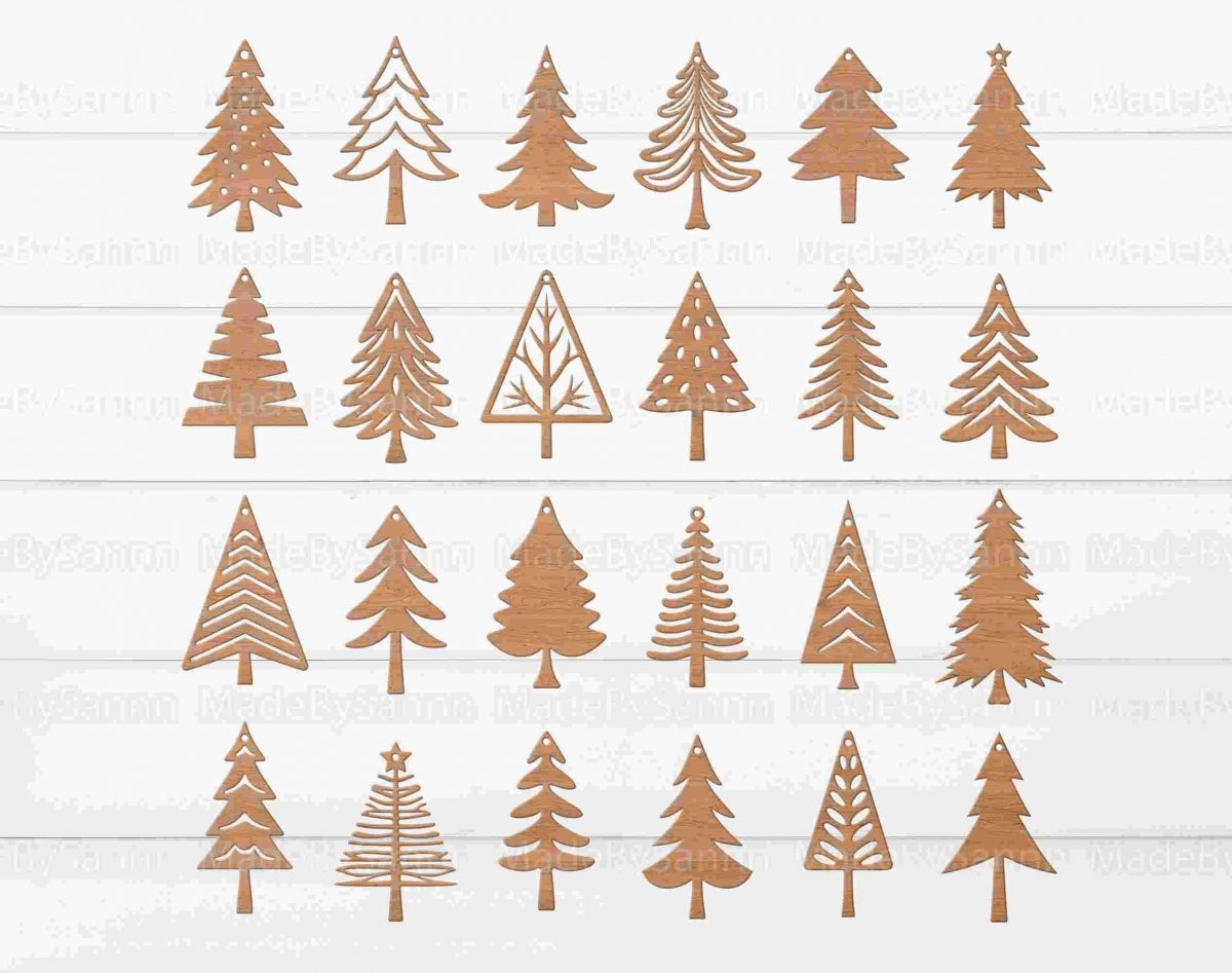 Christmas Tree Svg Bundle Festive LaserCut Decor for the Holidays