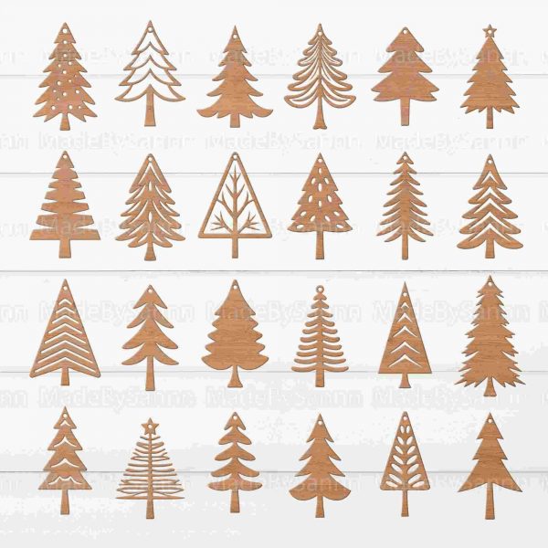 Christmas Tree Svg Bundle Festive LaserCut Decor for the Holidays