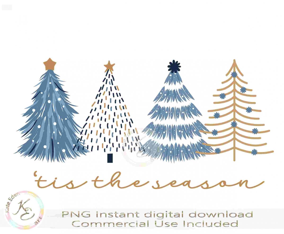 Christmas Tree SVG PNG Festive Digital Downloads for Shirts