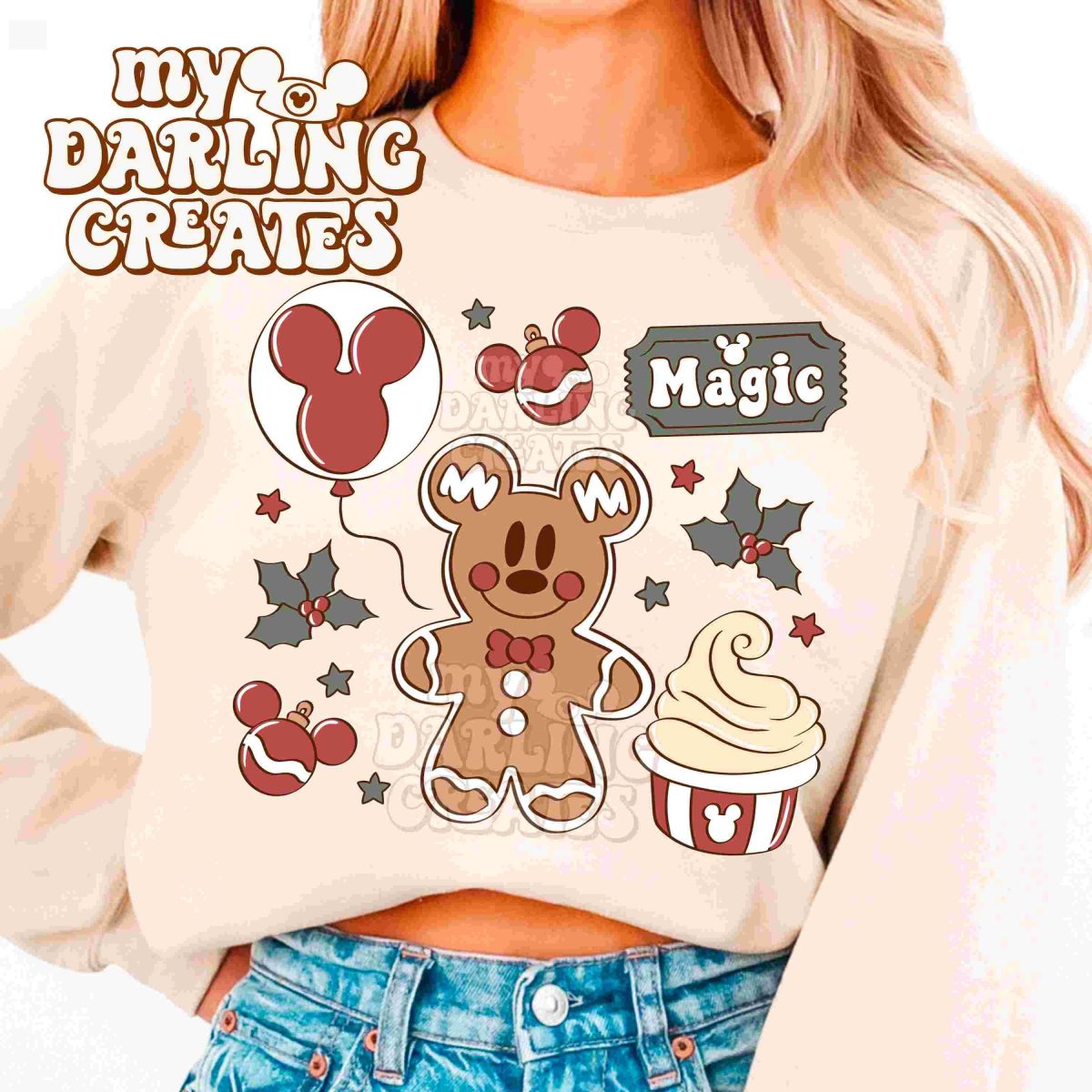 Christmas Winter Magic Gingerbread Mouse Treats PNG for Sublimation