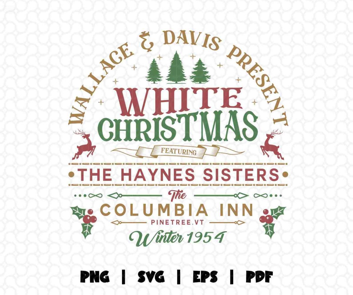 Classic 1954 White Christmas Movie SVG PNG Cricut File