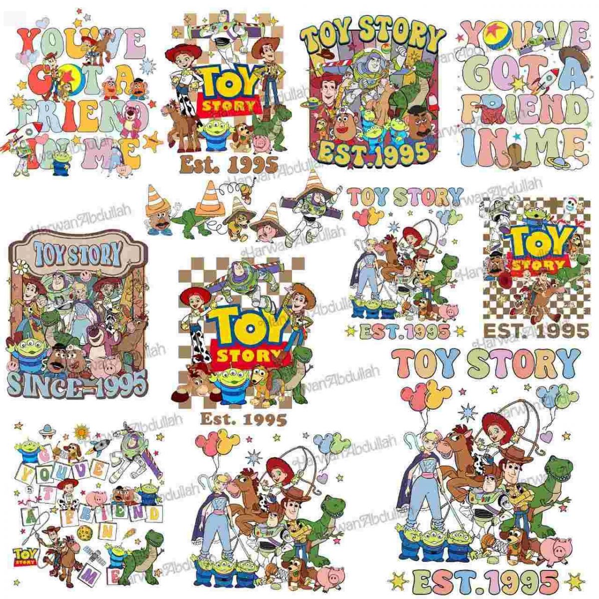 Classic Toy Story Bundle 1995 Est Svg Vintage Toy Story Png Youve Got