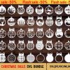 Colorful Christmas Toy Designs Bundle Laser Cut Bauble SVG Set