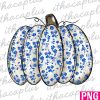 Colorful Thanksgiving Pumpkin SVG PNG Fall Floral Clipart