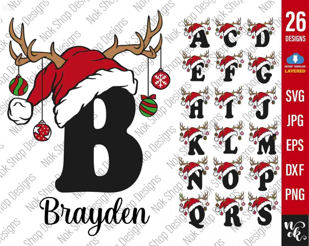 Complete Christmas SVG Alphabet Set for Personalized Gifts Cricut