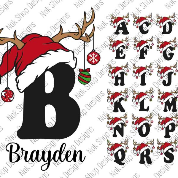 Complete Christmas SVG Alphabet Set for Personalized Gifts Cricut