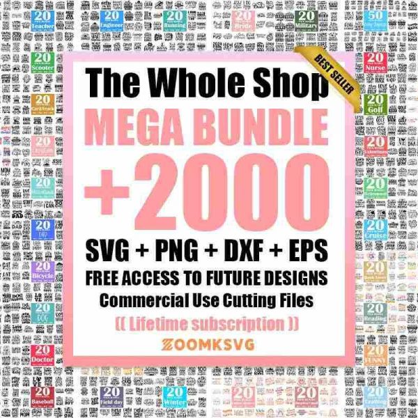 Complete Shop Bundle SVG PNG Eps Dxf for Cricut Shirts Mugs