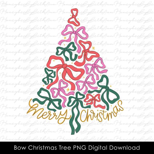 Coquette Christmas png, Bow Christmas png, Christmas png, Christmas Tree png, Bow Christmas Tree png, Instant Download png, Sublimation png