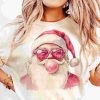 Coquette Santa PNG, Bubble Gum Santa Png Clipart, Cute Xmas Png, Trending Png, Pink Christmas Sublimation png, DIGITAL DOWNLOAD