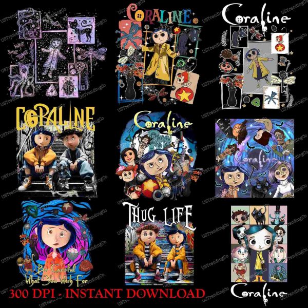 Coraline Movie SVG Collection for Halloween Fun