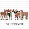 Cow Christmas Light PNG, Mooey Christmas Png, Farm Animal PNG, Cow Lover Png, Farmer Christmas Png Sublimation Only, Instant Download