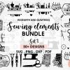 Crafting with Sewing SVG Bundle for Monogram Frames Quilting and More