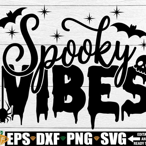 Creepy Charm Spooky Vibes svg Halloween Witch Quote Cute Funny Cut