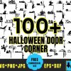 Creepy Halloween Door Corner Trim SVG for Spooky Home Decor