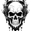 Creepy Skulls Bundle Svg Png Grim Reaper Transparent Vector