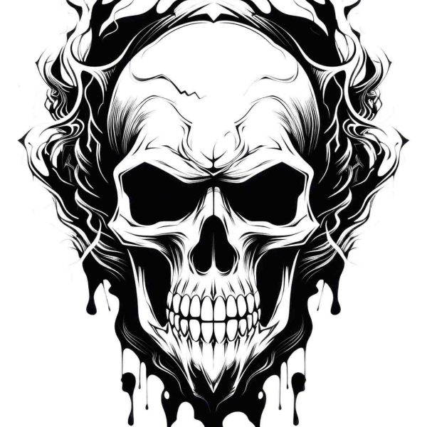 Creepy Skulls Bundle Svg Png Grim Reaper Transparent Vector