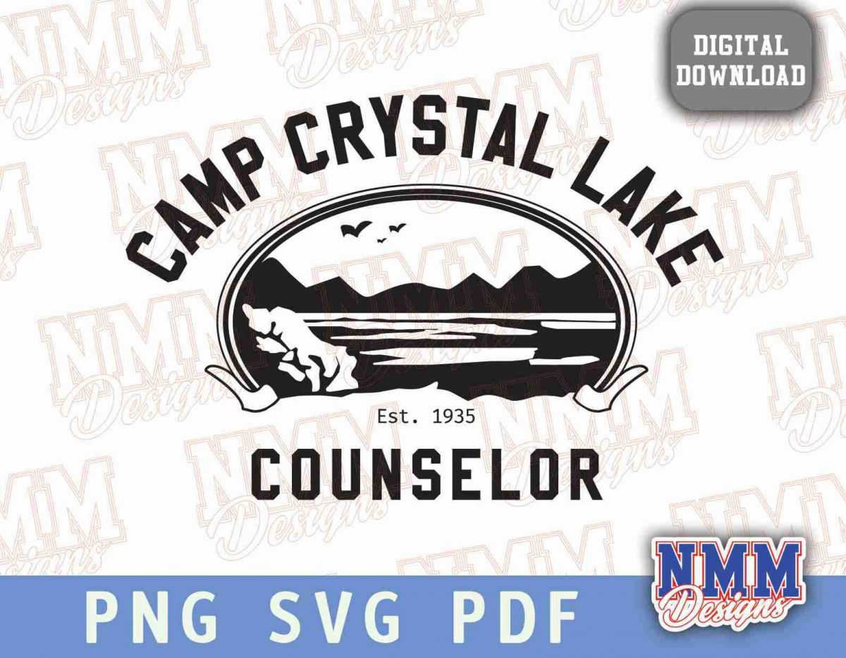 Crystal Lake Counselor TShirt Design SVG PNG Sublimation