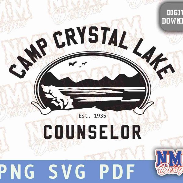 Crystal Lake Counselor TShirt Design SVG PNG Sublimation