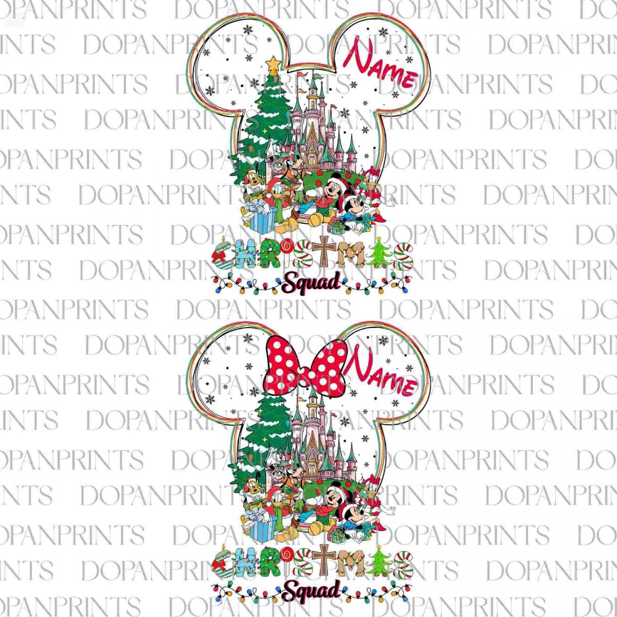 Custom Christmas Squad Bundle SVG Mouse Friends Xmas Holiday Family