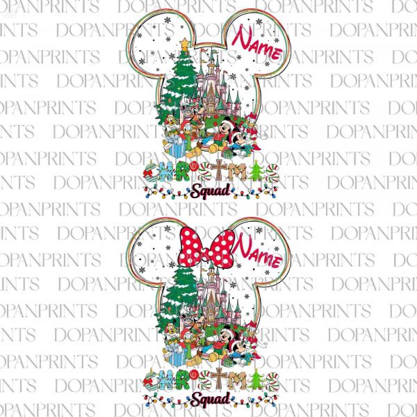 Custom Christmas Squad Bundle SVG Mouse Friends Xmas Holiday Family