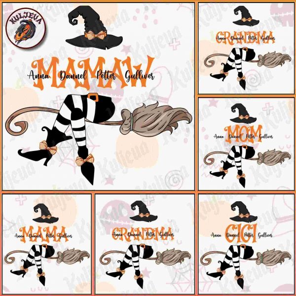 Custom Halloween SVG Bundle for Grandma Mama Kids Spooky Designs for