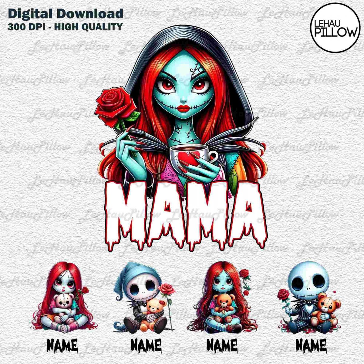 Custom Kid Name Spooky Halloween Mama Png Killer Horror Mama Png