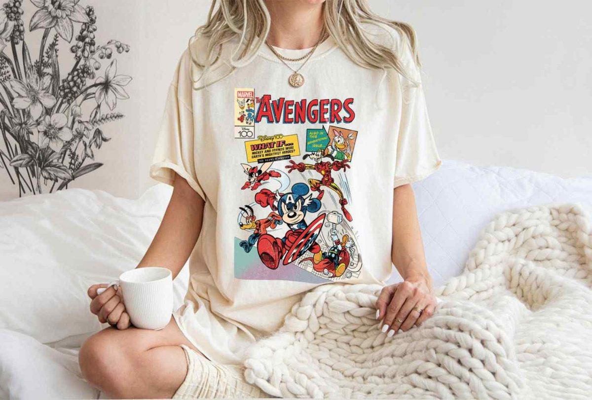 Custom Marvel Avengers Comics Book with Mickey Mouse Friends SVGPNG