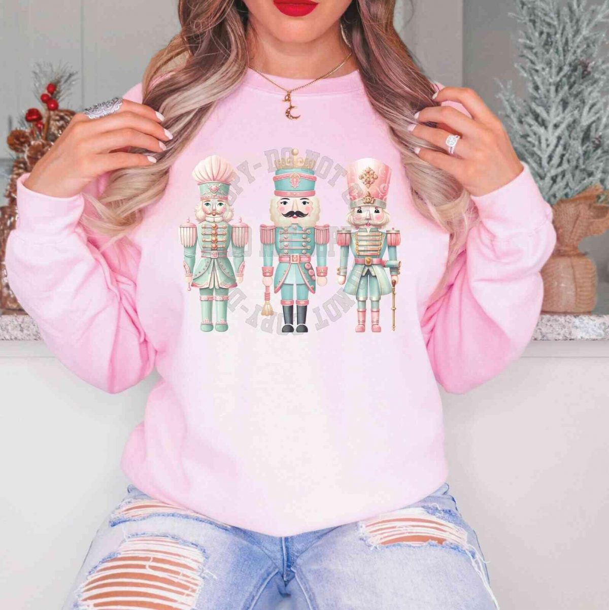 Custom Pink Christmas Nutcracker DTF PNG Transfers 4837