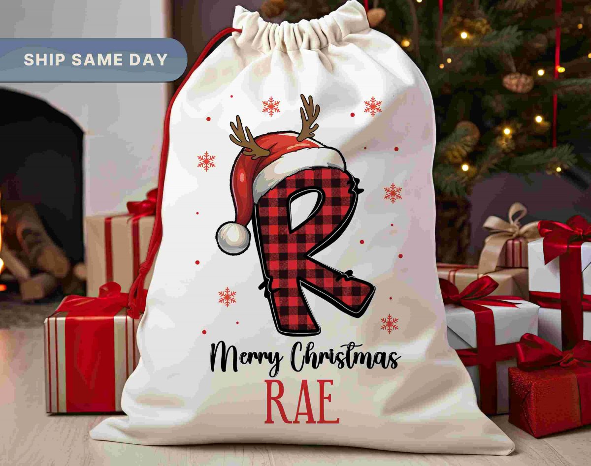 Custom Santa Sack for Kids Personalized Gift Bag Santa Stocking