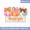 Custom Thanksgiving Pumpkin Kid Name SVG Adorable Fall PNG for Girls