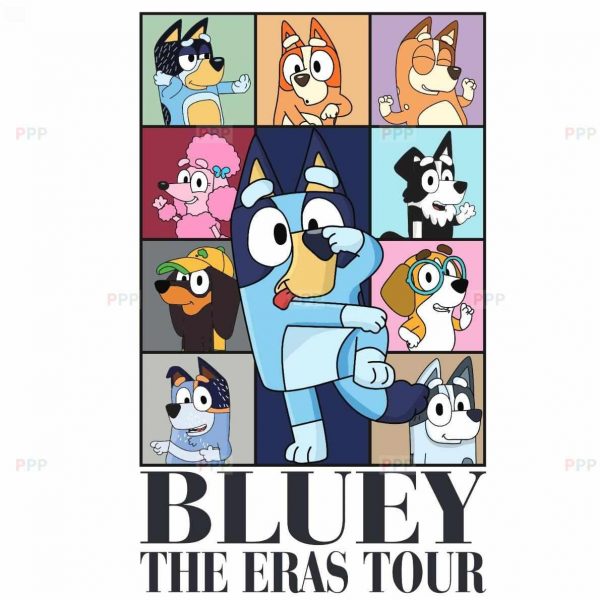 Customize with Bluey Tour Graphics in PNG PDF SVG Formats