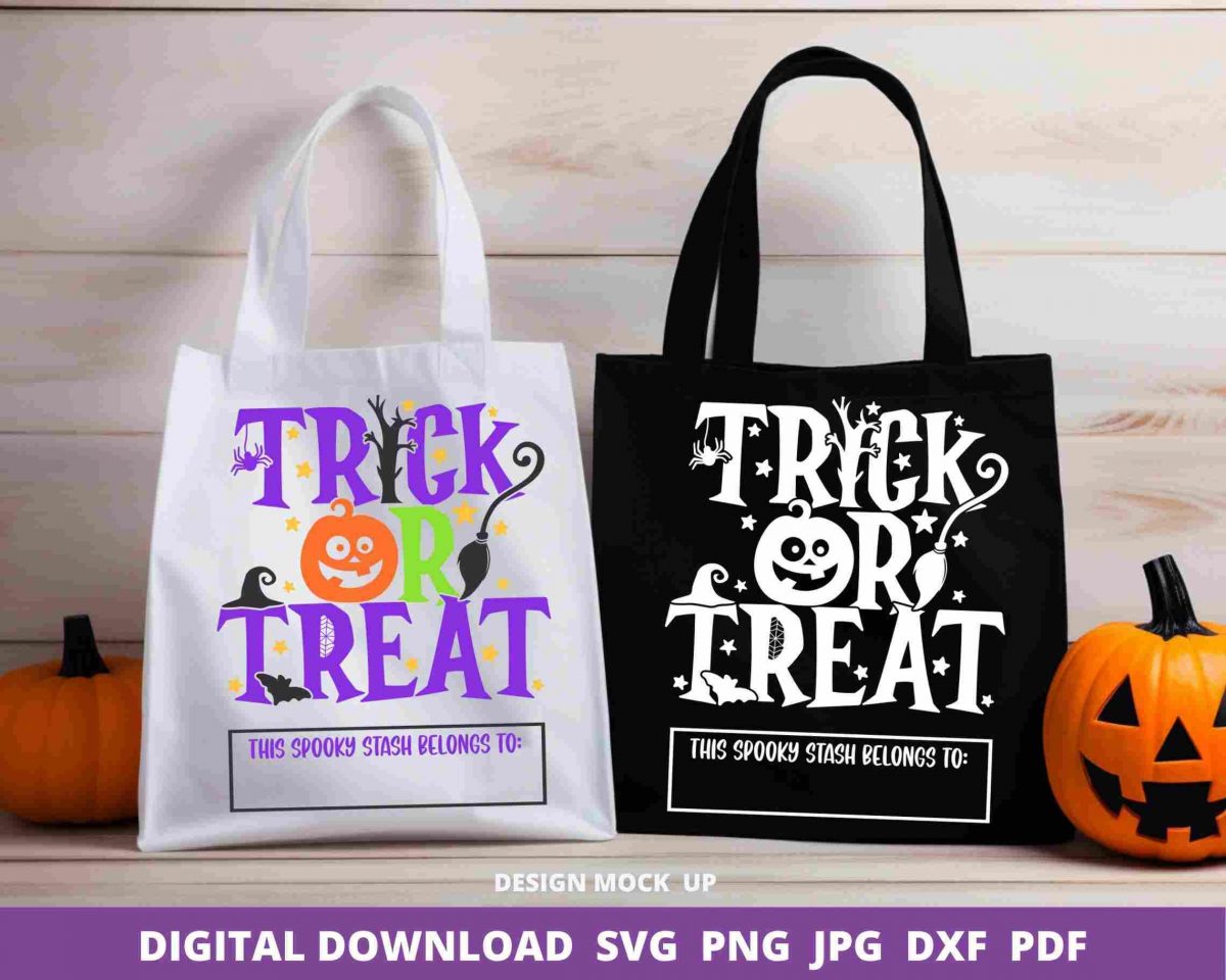 Customized Halloween Candy Bag Svg Personalized Trick Or Treat Svg