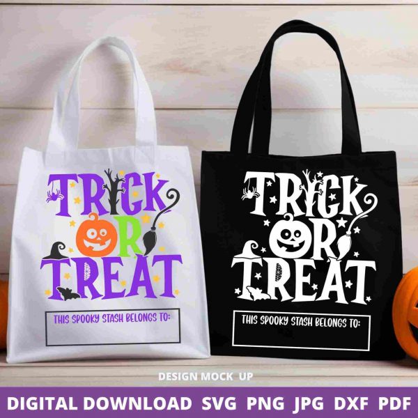 Customized Halloween Candy Bag Svg Personalized Trick Or Treat Svg