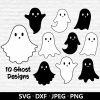 Cute Ghost SVG Bundle Halloween Design Clipart PNG Download