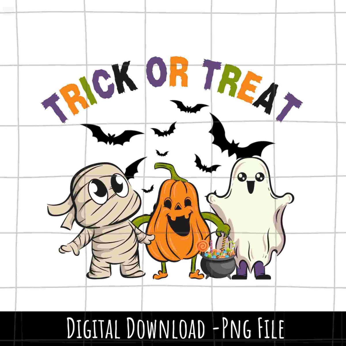 Cute Halloween Candy Bag SVG for Boys and Girls