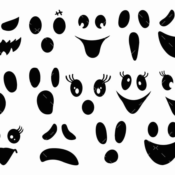 Cute Halloween Ghost Faces SVG Bundle for Cricut and PNG Designs