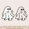 Cute Halloween Ghost Middle Finger SVG PNG JPG Trendy Funny