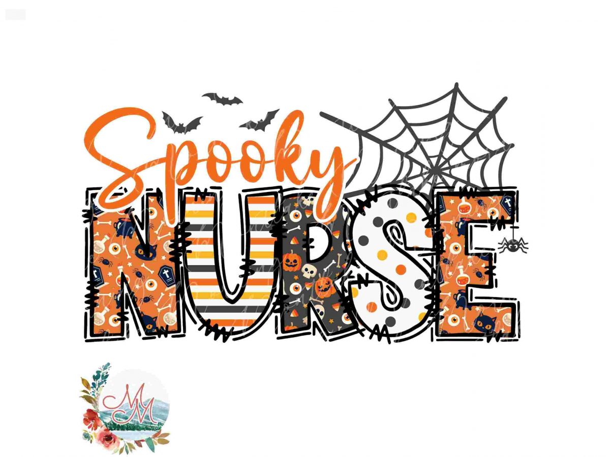 Cute Halloween Spooky Nurse PNG Fall Medical Doctor Office Clipart