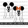 Cute Minnie Mickey Ghost Halloween SVG PNG Download