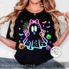 Cute Neon Boo Ghost Bow SVG Colorful Halloween PNG Shirt Design