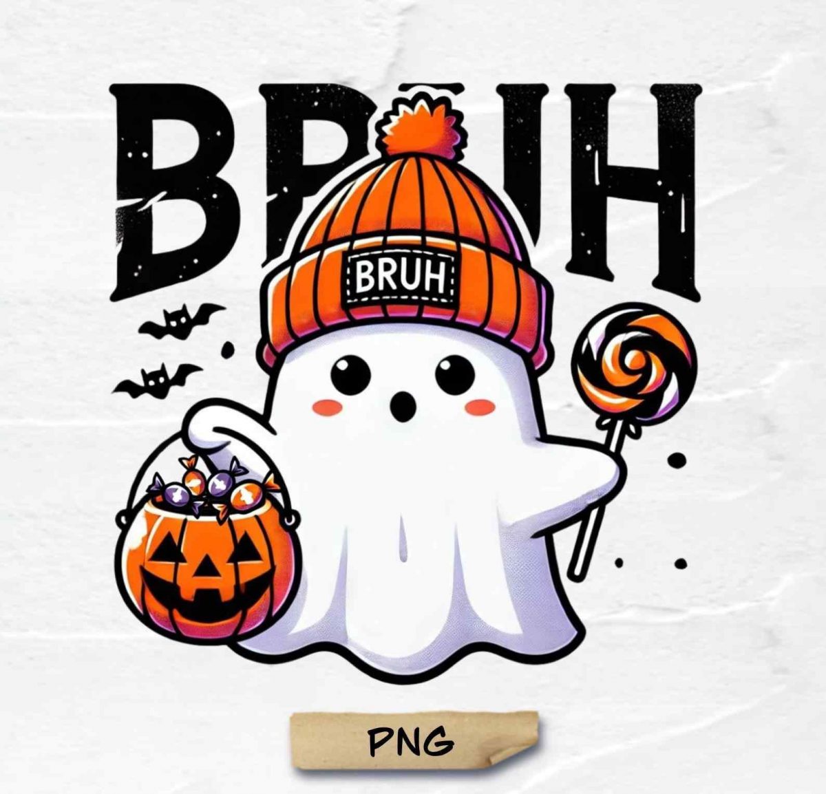 Cute Spooky Ghost SVG Funny Halloween PNG for Kids Trick or Treat