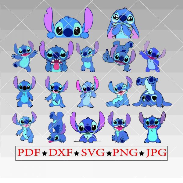 Cute Stitch Design SVG Clipart for Cricut Gifts Birthdays