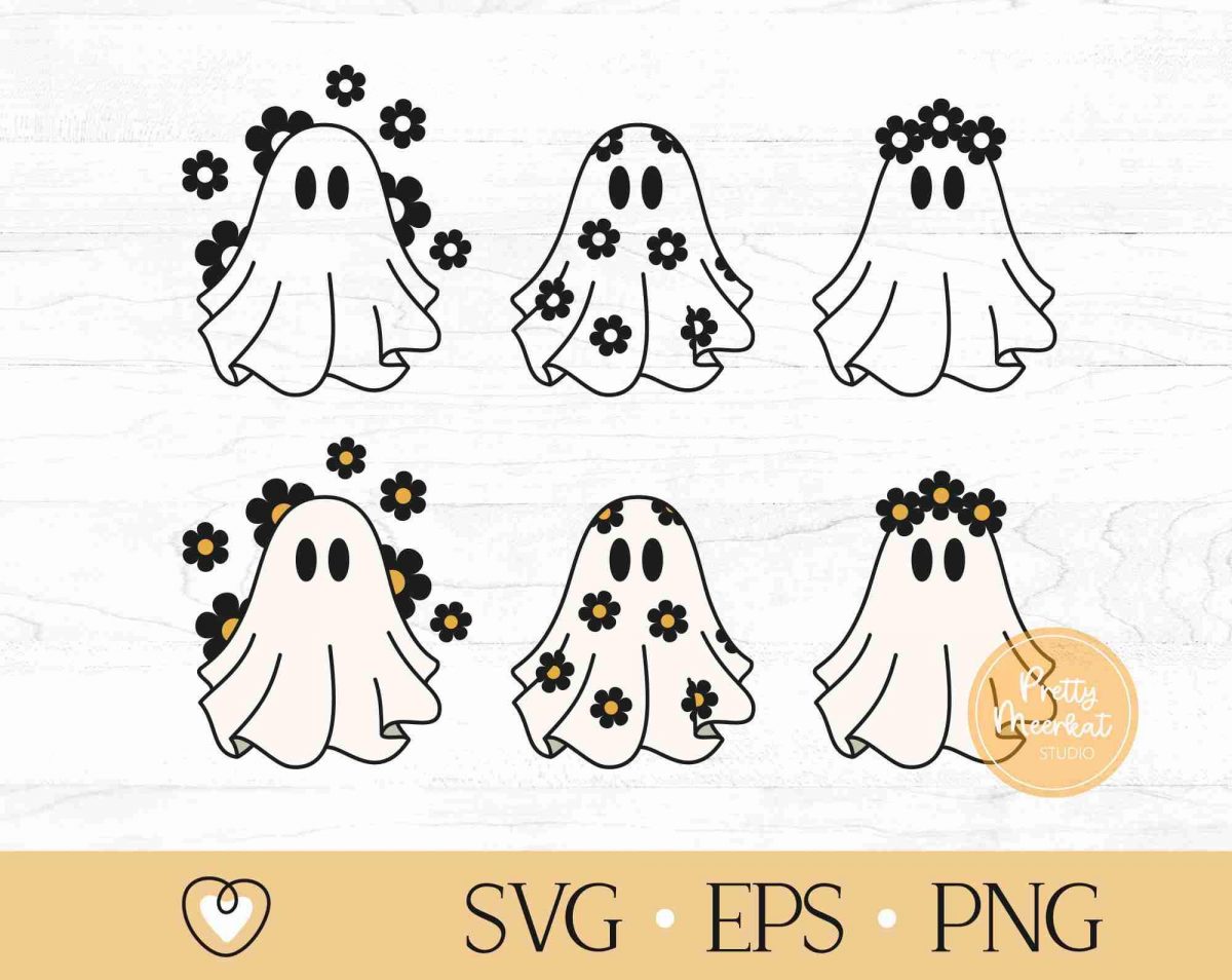 Daisy Ghost SVG PNG Adorable Halloween Cut File