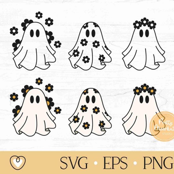 Daisy Ghost SVG PNG Adorable Halloween Cut File