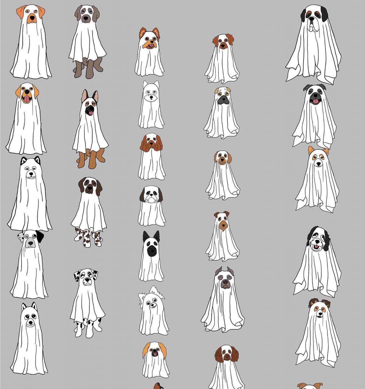 Discover 86 Haunting Ghost Dog Breeds Retro Spooky Designs Halloween