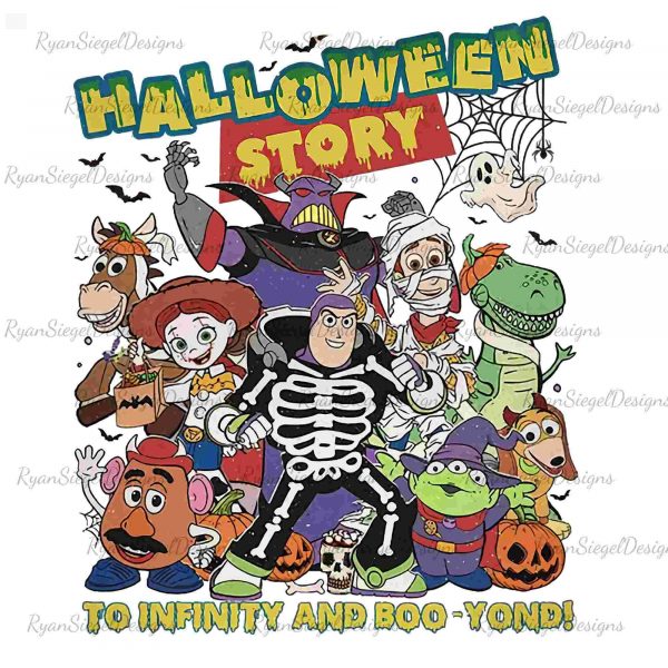 Disney Halloween Toy Story Skeleton Pumpkin SVG Booyond To Infinity