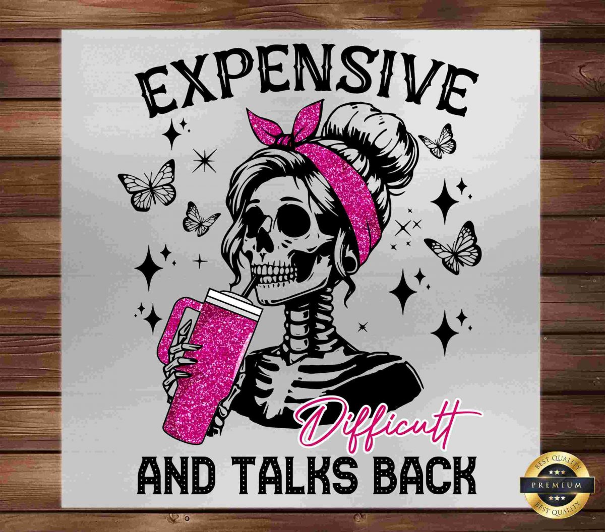 DTF Transfer Cartoon Design Mom Skeleton Apparel Ready to Press SVG