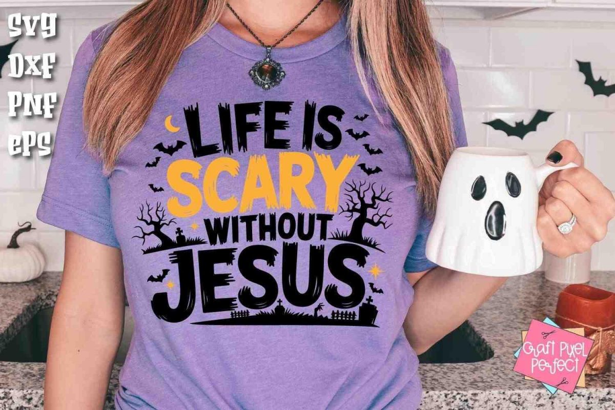 Embrace Faith with Jesus Halloween Tee Svg Christian Spooky Png