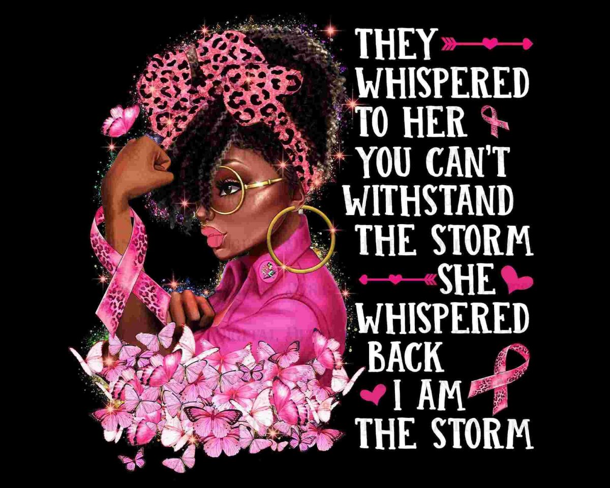 Empowered Women Fighting Breast Cancer SVG Melanin Queen African