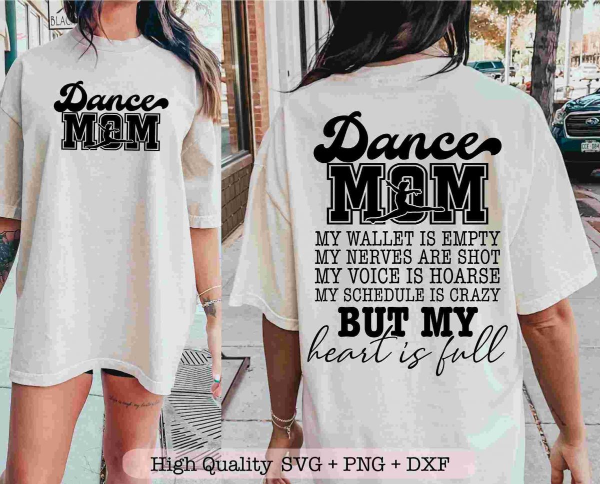 Empty Wallet Dance Mom SVG Bundle Dance Vibes for Cricut